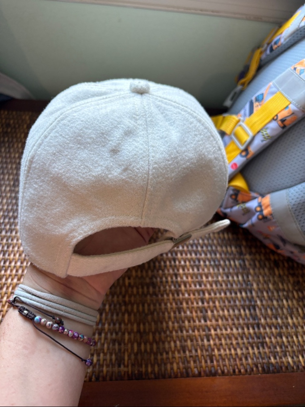 Express Cream Baseball Cap with Black “Yay Weekend” Text - Picture 4 of 5